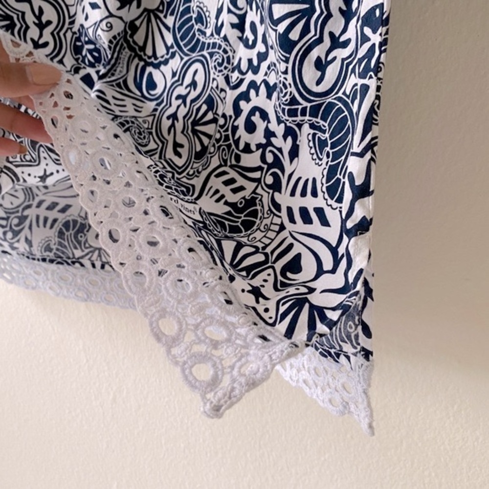 VINEYARD VINES ~ Nautical Crochet Print Blouse - Picture 9 of 10